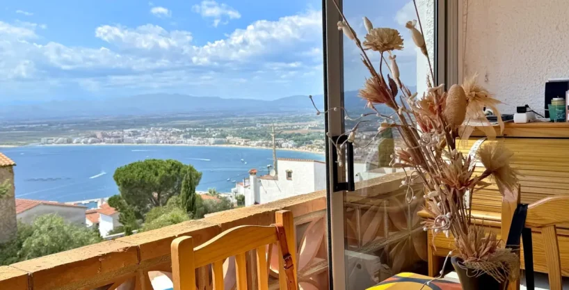 estudio atico vue mer rosas 1 habitacion 36 m², veranda vue mer